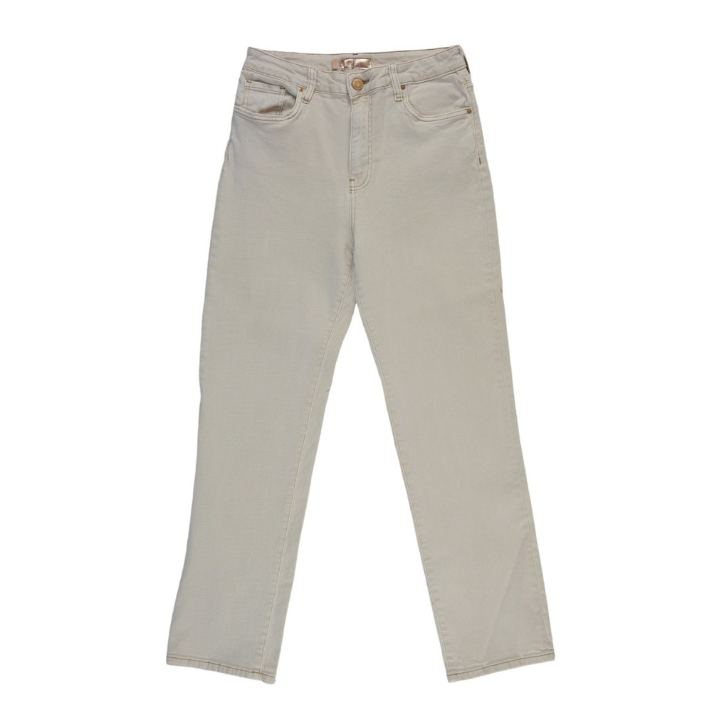 Kut from the Kloth Beige Christine Straight Leg Jeans Women's Size 8 High Rise